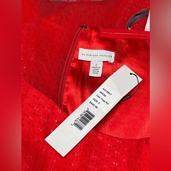 ML Monique Lhuillier Tulle Off The Shoulder Mini Dress size 6 - Picture 15 of 16